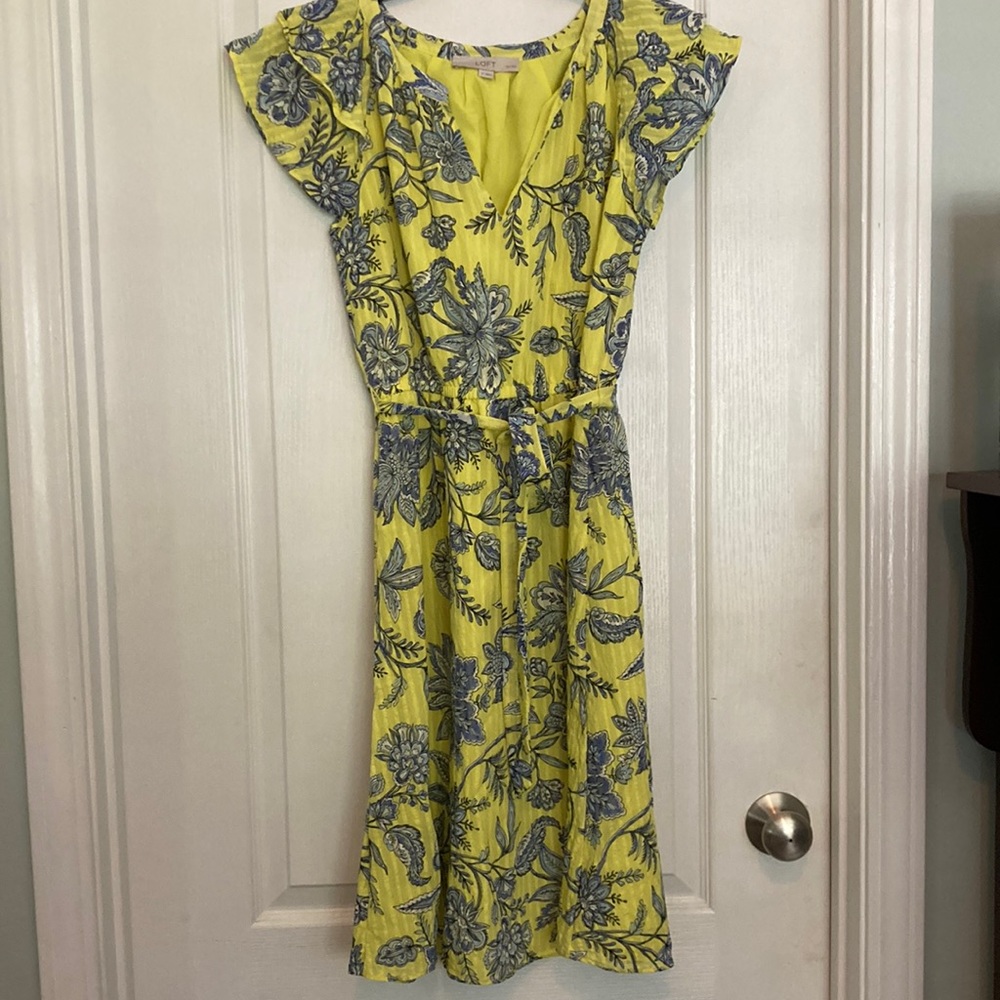 Loft Size SP Yellow dress